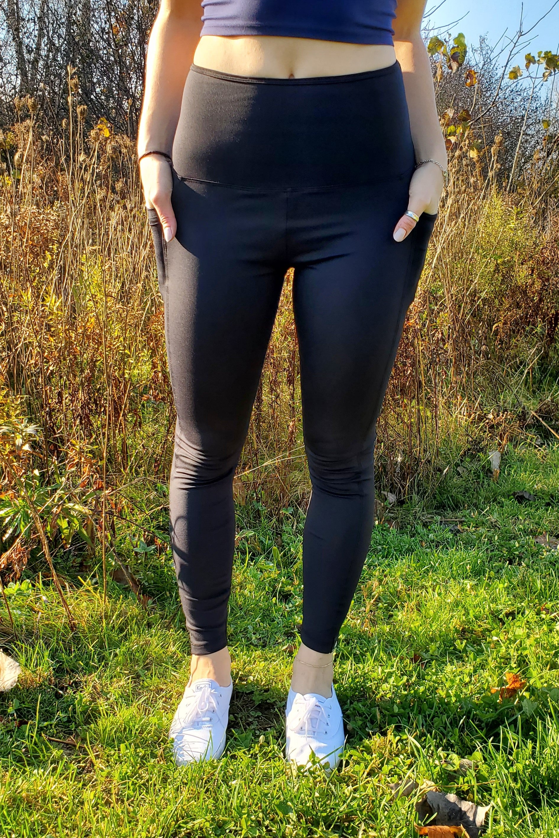 Women's Legging Size XL NYL SPORT High Waisted Yoga Capri Mesh Black